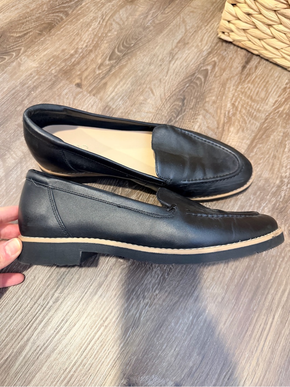 Aldo Black Leather Women’s Loafers